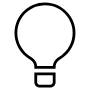 Bulb free icon for commercial use
