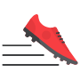 Red Soccer Player Shoe icon