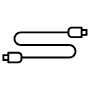 Usb cable connection black outline free icon for commercial use