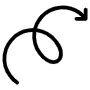 Curved Arrow free icon for commercial use