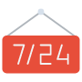 24 Hours free icon for commercial use