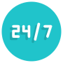 24 Hours free icon for commercial use