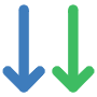 Arrows Down free icon for commercial use