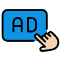 Click Ads free icon for commercial use