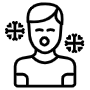 Cold And Sick Person Black Outline icon