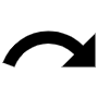 Curved Arrow free icon for commercial use