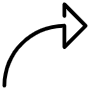 Curved Arrow free icon for commercial use