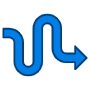 Curved Arrow free icon for commercial use