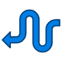 Curved Arrow free icon for commercial use