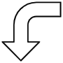 Curved Arrow free icon for commercial use