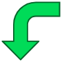 Curved Arrow free icon for commercial use