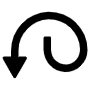 Curved Down Arrow icon