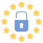 EU GDPR Personal Data Security Padlock free icon for commercial use