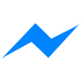 Facebook Messenger Blue Sign free icon for commercial use