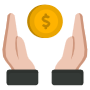 Hand Coin icon