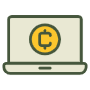 Laptop Coin icon