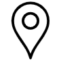 Pin simple black outline ui symbol free icon for commercial use