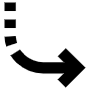 Right Curved Arrow free icon for commercial use