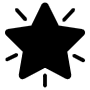 Shining Star black simple icon