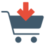 Shopping Cart And Red Arrow free icon for commercial use