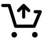 Shopping Cart Remove Basket Black Outline free icon for commercial use