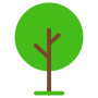Tree green simple symbol free icon for commercial use