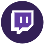 Twitch logo purple circle round free icon for commercial use