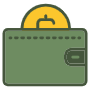 Wallet And Coin free icon for commercial use
