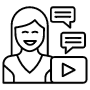 Youtuber influencer free icon for commercial use