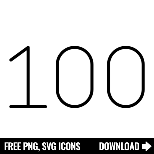 Free 100 Icon, Symbol. Download in SVG & PNG Formats.