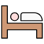 Bed free icon for commercial use