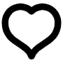 Black Empty Heart icon