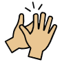 Clapping free icon for commercial use