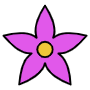 Flower free icon for commercial use