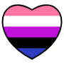 Gender Fluid Heart free icon for commercial use