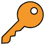 Golden key free icon for commercial use