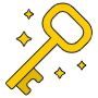 Golden Key free icon for commercial use