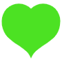 Green Heart free icon for commercial use