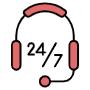 24 7 Support free icon for commercial use