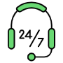 24 7 Support free icon for commercial use