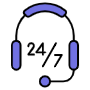 24 7 Support free icon for commercial use