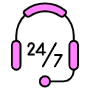 24 7 Support free icon for commercial use