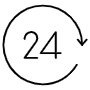 24 Hours free icon for commercial use