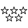 5 Stars free icon for commercial use