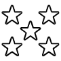 5 Stars free icon for commercial use
