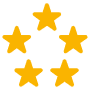 5 Stars free icon for commercial use