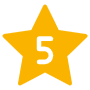5 Stars Good Review Yellow free icon for commercial use