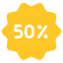50 Percent free icon for commercial use