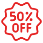 50 Percent free icon for commercial use