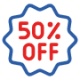 50 Percent free icon for commercial use